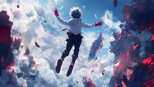 Skyward leap welcomes a lone hero into floating city dreams