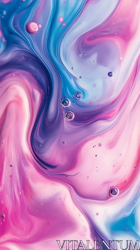 Chromatic fluid dynamics in neon magenta and cyan swirls.