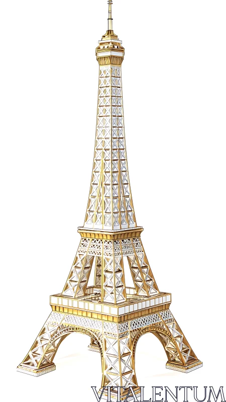 Isometric lattice study of Eiffel Tower structural geometry.