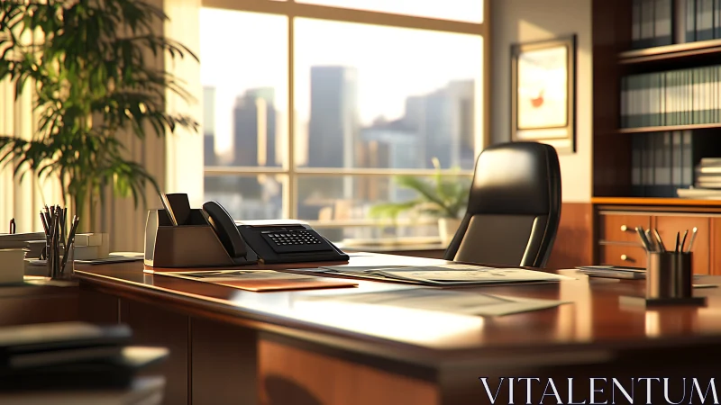 Sunlit corner office inviting quiet focus and bold plans.