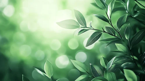 Specular leaf geometry against defocused bokeh field.