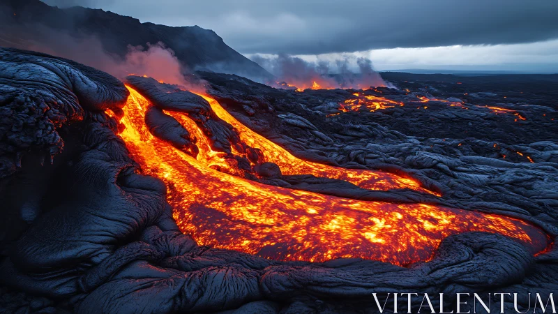 Molten Rivers: Earth's Fiery Display of Power.