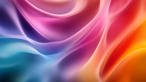 Silken waves of neon sunrise drift across a liquid sky.