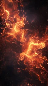 Dancing Flames Ignite the Night with Fiery Energy