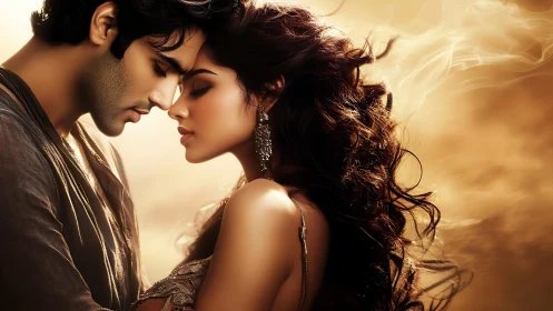 Golden Hour Intimacy: Romantic Portrait.