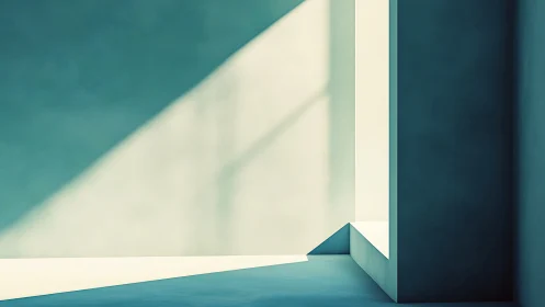 Angular architectural void with raking daylight gradient study.