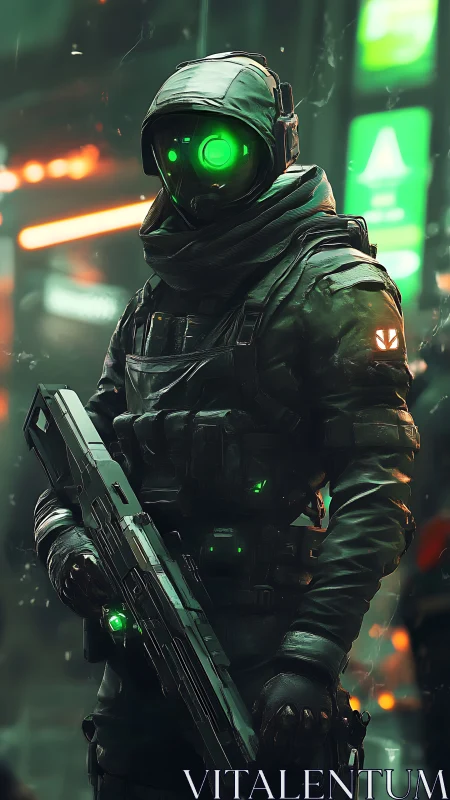 Neon-slick night patrol glows through the rain-streaked city