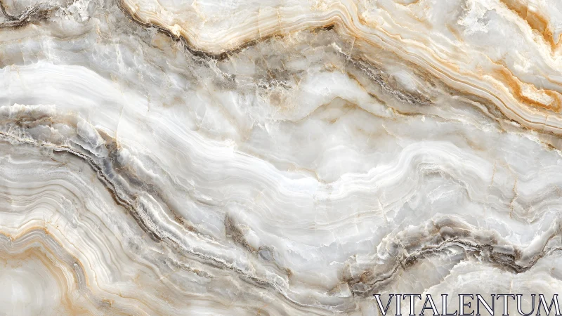 Elegant natural marble texture with wavy layers in neutral tones.