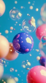 Chromatic microbubble swarm in shallow-depth 3D field.