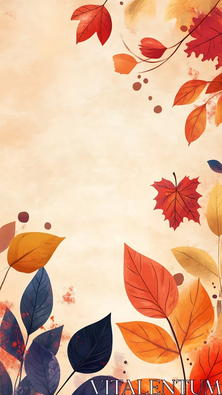 Gentle autumn leaves framing a cozy, creative background.