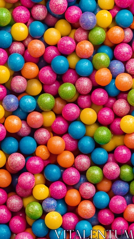 Vibrant Polished Spheres: Multicolor Candy Ball Composition.