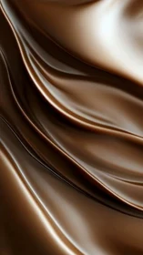 Macro close-up of flowing liquid chocolate surface folds