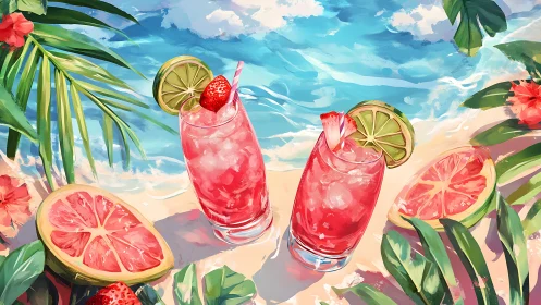Paradise in a Glass: Tropical Cocktails Kiss the Shore.
