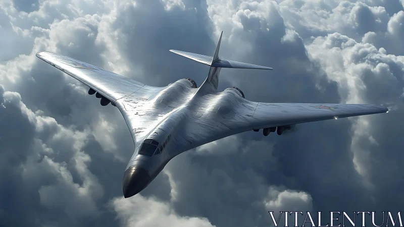 Silver sky manta glides smoothly through stormlit clouds