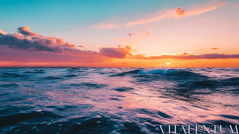 Neon tide hush under a cotton candy horizon sky.