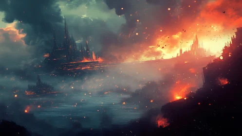 Apocalyptic Kingdoms Clash in Molten Skies.