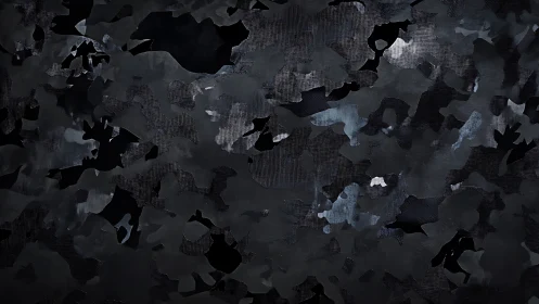 Dark abstract camouflage texture suggests stealth and depth