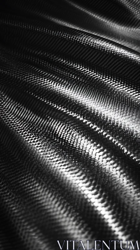 Macro view of reflective woven carbon fiber surface texture.