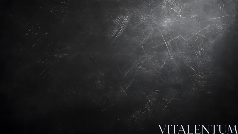 Scratched dark surface presents dispersed linear abrasions