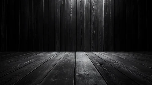 Moody dark wooden room quietly invites creative ideas