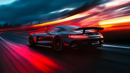 Nightfire racetrack turns a silver supercar into pure speed