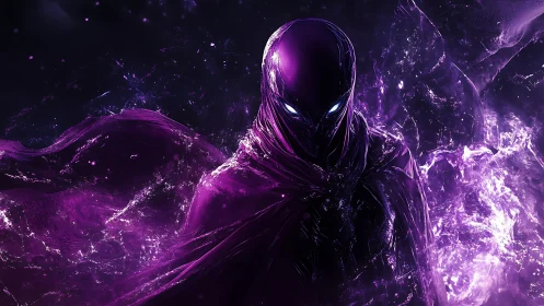 Mystic purple wraith emerges from swirling cosmic energy.