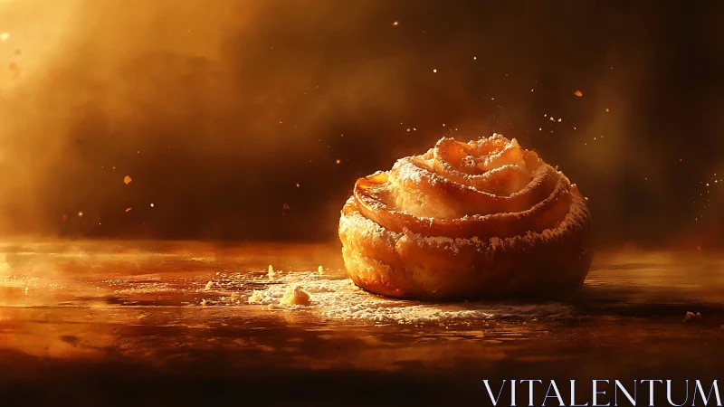 Golden Pastry in Atmospheric Dramatization.