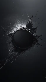 Midnight splash orb breaking the silence of deep shadow.