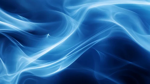 Abstract blue waves digital background with smooth flowing lines.