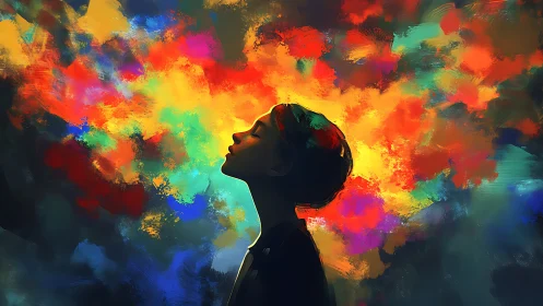 Mind ablaze in prismatic color storms of dreaming dusk.