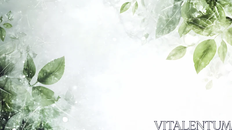 Diffuse botanical foliage with crystalline light scattering field.