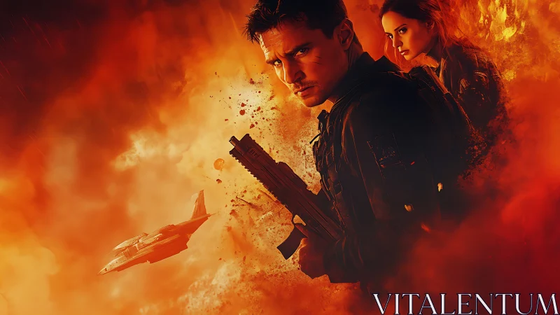 Flarestorm soldiers locked in a smoldering skybound siege.