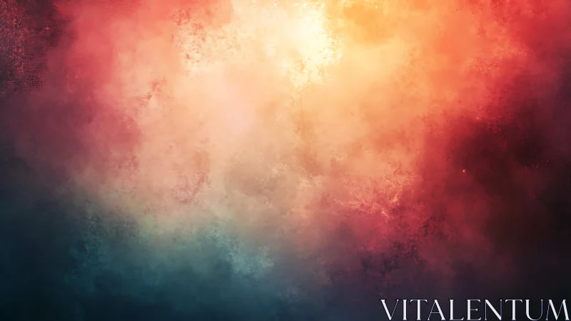 Bicolor nebula cloud gradient with warm flare core illumination