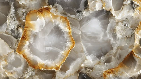 Polished agate cross-section exhibits concentric band structures