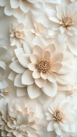 Delicate Cream Blossoms in Soft Harmony.