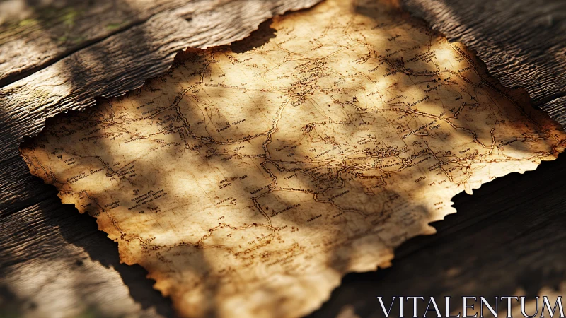 Sunlit parchment map whispers of forgotten frontiers.