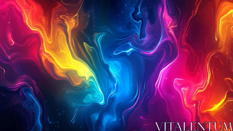 Digital painting of flowing nebular color fields in motion.