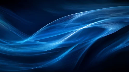 Gentle blue light waves drifting across a calm night sky.