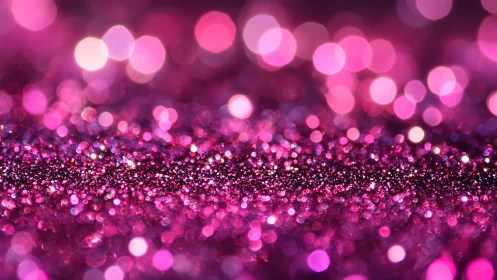 Sparkling Pink Glitter Bokeh Background in Vibrant Abstract Style.