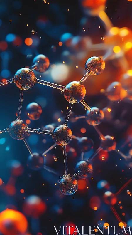 Molecular constellations drift through neon-tinted quantum night