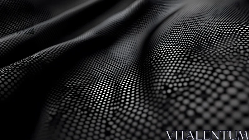 Abstract black fabric with dynamic dotted pattern, modern style.