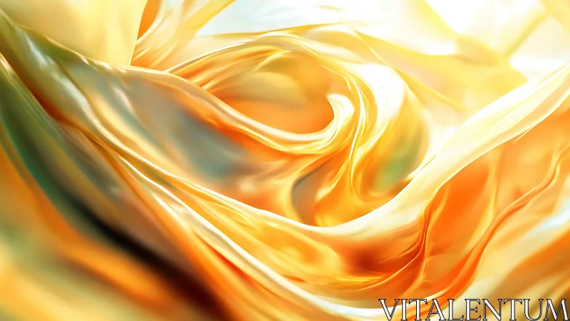 Golden silk currents swirling in soft morning light.