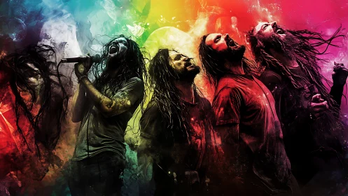 Spectral phase-portrait of rock vocalist in chromatic eruption.