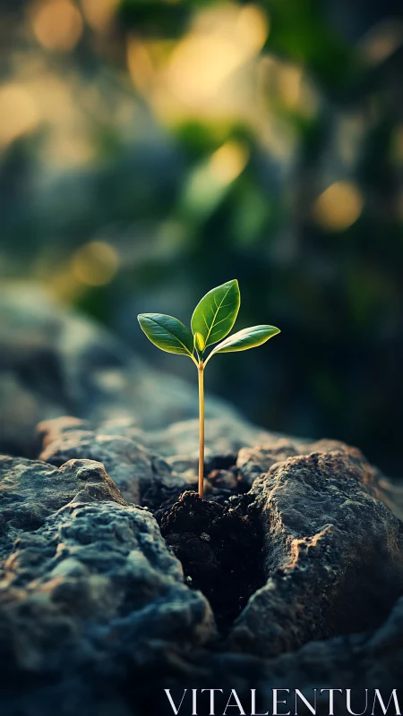 Macro analysis of seedling emergence through fractured rock strata.