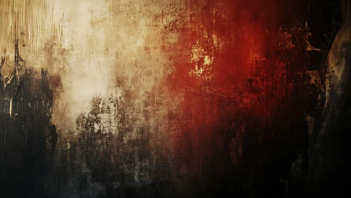 Moody Abstract Grunge Texture with Red and Black Tones.