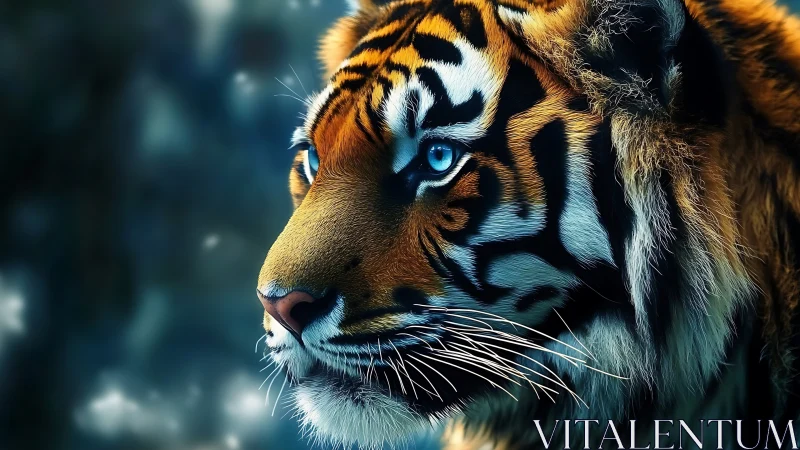 Moonlit tiger sharpens its icy gaze through jungle hush