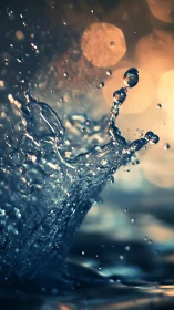 High-speed macro capture isolates dynamic water splash crown