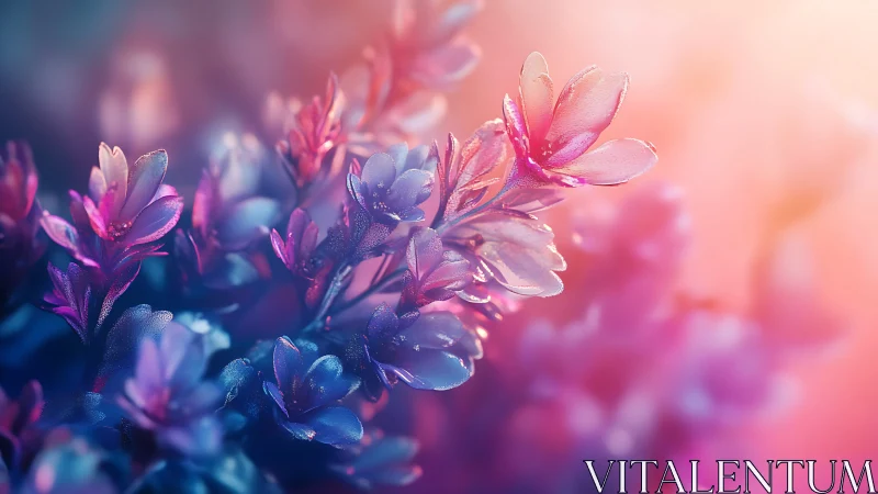 Luminescent Petals Glistening Through Soft Gradient Bokeh.