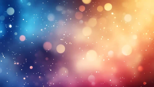 Starlit bokeh nebula bathing dusk in soft cosmic glow.