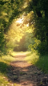 Verdant Passage: Golden Hours Between Emerald Walls.